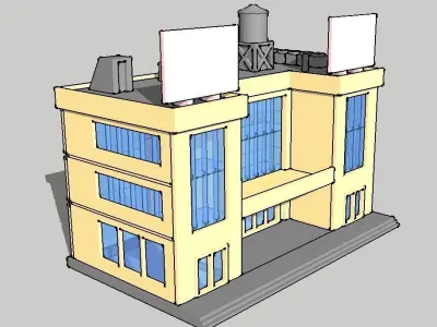 Modern Office Building by Outland Models 3D Printable 3D print model
