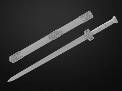 Weapons Encyclopedia 040 Jian 3D print model
