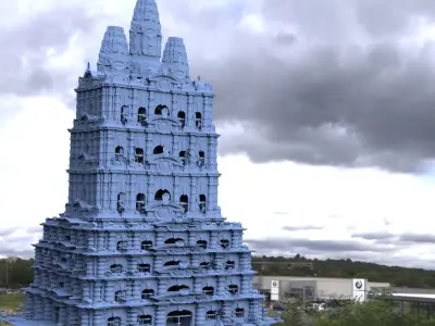 Fantasy architecture Mayan temple  fantasy 1 3D 3D model