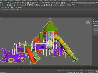 Ship Themed Playground Model - 03 3D model
