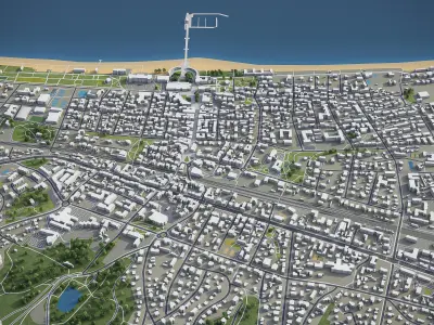 Sopot  Low-poly 3D model