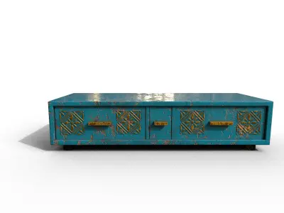 Old Modern Furniture 3D Model Terror Low-poly 3D model 4