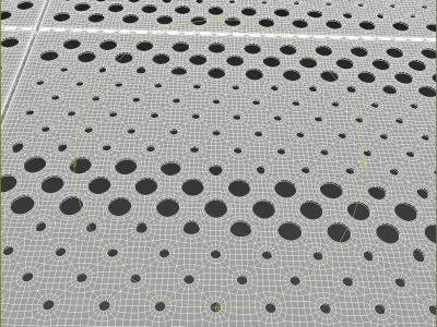 perforated metal panel N10 3D model