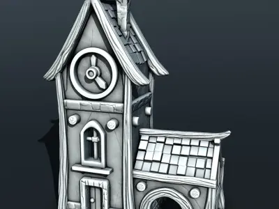 medieval house 3D print model