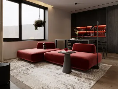 apartment interior - berry blend 3D model