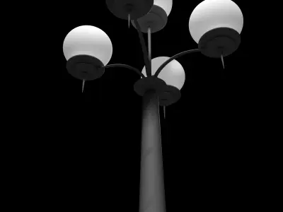 Realistic 3D Street Lamp Model  High-Quality for Architectural 3D model