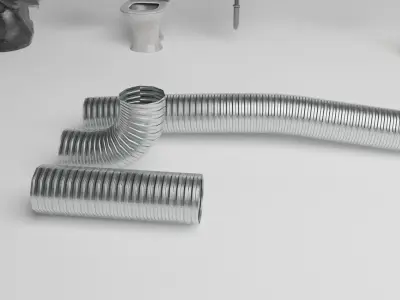 Public Restroom Modular Props Gameready PBR Low-poly 3D model