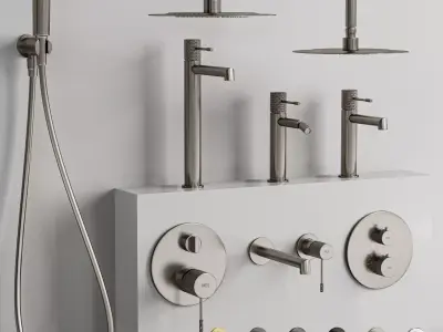 Bathroom Faucet Set 3D model