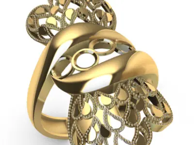 Modern rings 3D Print Models 11-14   23-28 3D print model