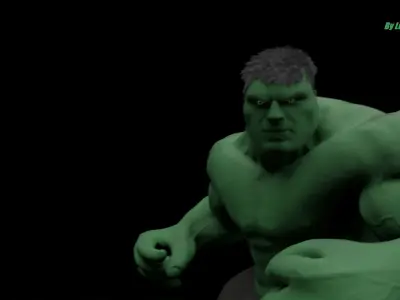 The Hulk Rigged And Animated  3D model