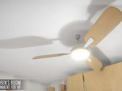 Childrens room - environment for VR Low-poly 3D model