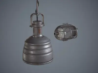 Lamps Pack Low-poly 3D model