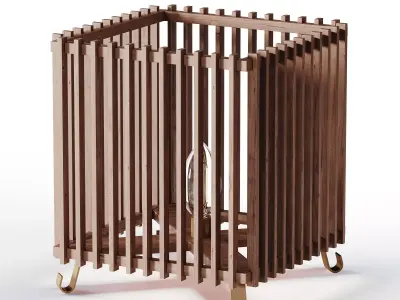 Japanese style floor lamp 3D model