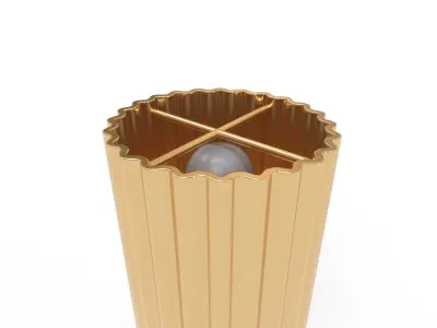 FLUTED GOLD WALL SCONCE 3D model
