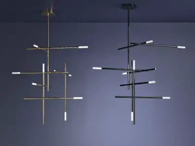 Kitami L Pendant Light Free 3D model