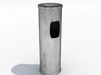 Street trash can - collection 5 models  3D model