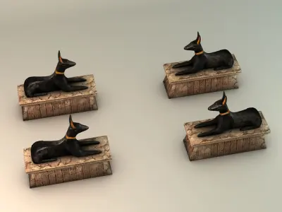 Egyptian Anubis Statue 3D print model