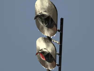 Traffic Light Snow 3D model