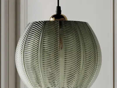 LOUIS GREEN GLASS PENDANT LIGHT from Beaumonde 3D model
