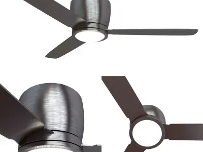 Pottery barn Embrace Ceiling Fan Brushed Nickel 3D model