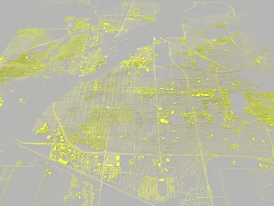Cityscape Saskatoon Canada 3D model