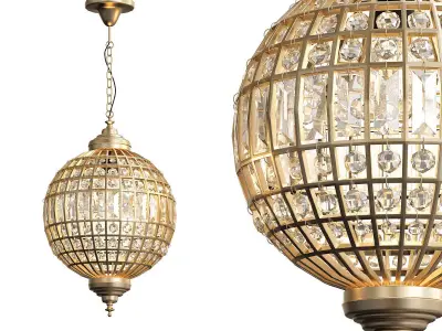 ZENZA crystal ball pendant light 3D model