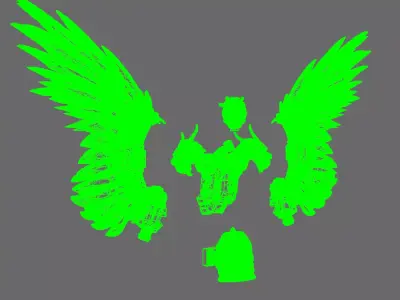 Cyber Samurai V8 Dragon King Jetpack 3D print model