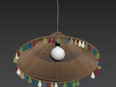 African Pedant Interior Exterior Lamp 3D model
