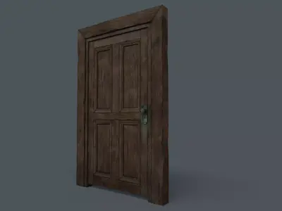 Old Door Low-poly 3D model