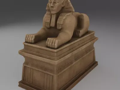 Sphinx Statue Low-poly 3D model