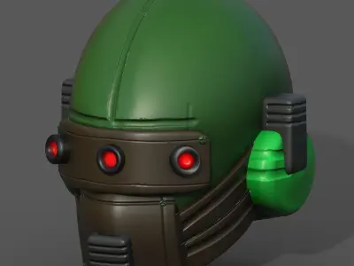 Helmet scifi fantasy futuristic military  Low-poly 3D model buy