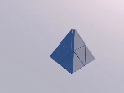 Sci Fi Object No8 - Pyramid Sphere Torus 2019 Low Poly Low-poly 3D model