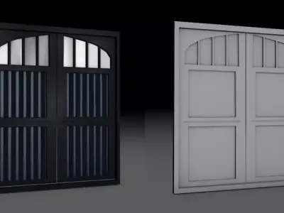Garage doors Free low-poly 3D model