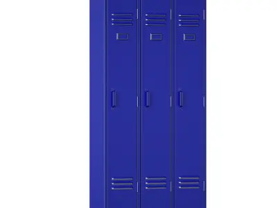 Metal cabinet locker wardrobe changing room 3D model