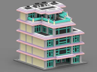 House Voxel - 9 Low-poly 3D model
