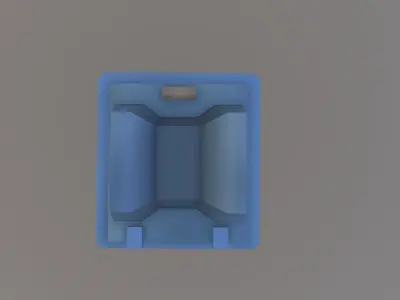 Trash Can Low-poly 3D model 23