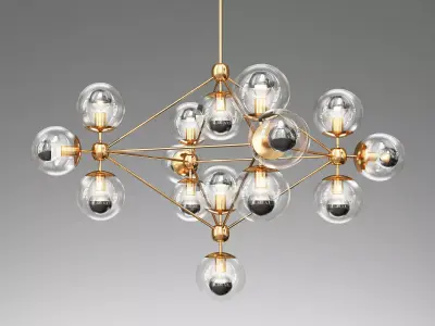 Modern Gold MODO LED Pendant Lamp Suspension 3D model