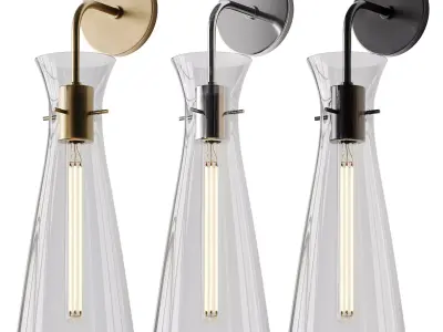 Minimalist Flare Sconce 3D model