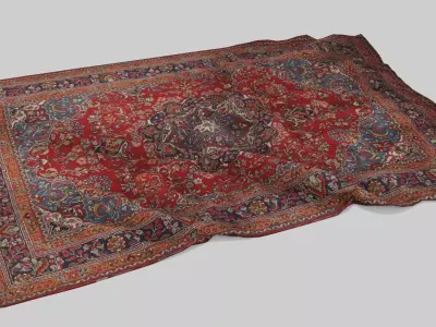 Old Persian Carpet Low-poly 3D model