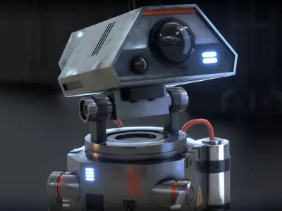 Sci-Fi Worker Robot 3D model