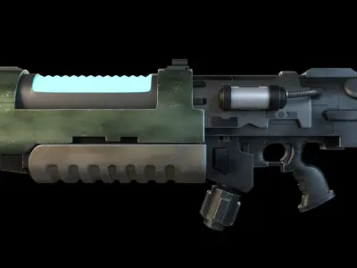 Plasma Rifle Low-poly 3D model