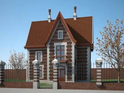 Old House with Interior 3D model