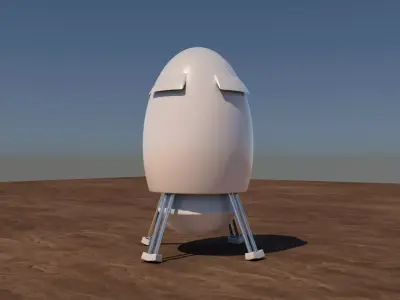 Star ship  Low-poly 3D model