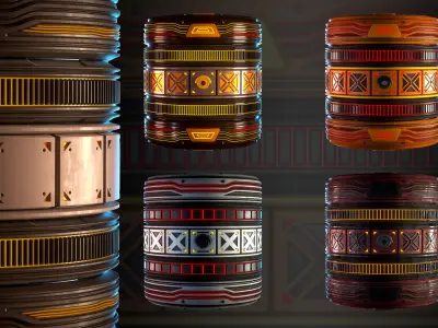 Sci-fi Material Plat - VOL 03 - SBsar - Maps Texture