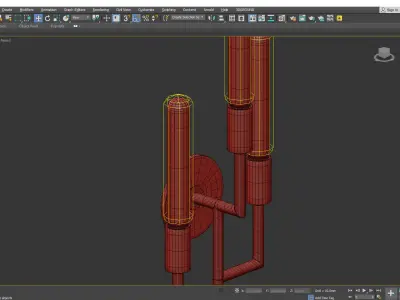 Angler Sconce Low-poly 3D model