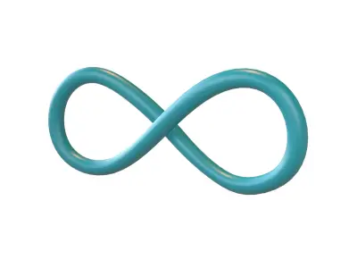 Infinity Symbol v5 003 Low-poly 3D model