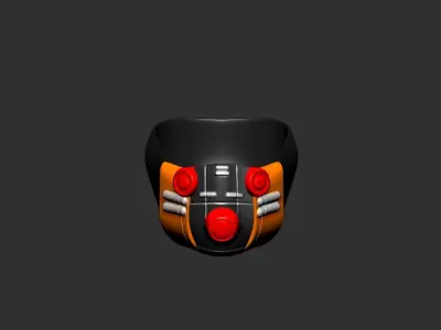 gas mask helmet high poly sculpt 3d printable  3D model get