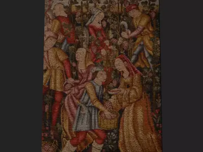 The Grape Harvest Tapestry Low-poly 3D model