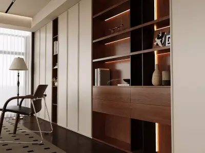 Modern Oriental Home Office 3D model