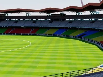 Jawaharlal Nehru Stadium - Kochi Low-poly 3D model